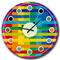 Designart 'Rainbow Colors Simple Geometric Pattern. Mid-Century Modern Wall Clock